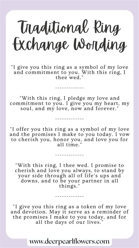Traditional Wedding Vows Ring Exchange Hot Sale Bellvalefarms