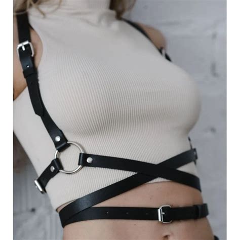 Women Sexy Harness Belt Chest Harness Corset Leather Lingerie Body Harness Bdsm Bondage Lingerie