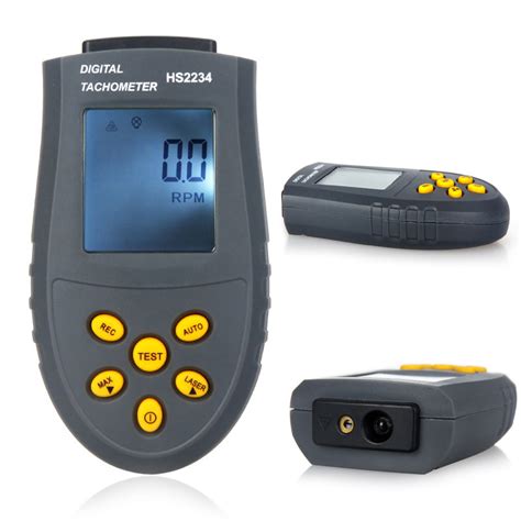 HS2234 Digital Laser Tachometer 2.5-99999rpm LCD RPM Test Small Engine ...