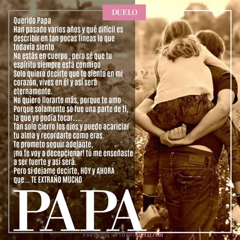 A Poster With The Words Papa Written In Spanish And An Image Of Two