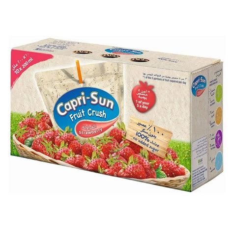 Buy Capri Sun Strawberry Fruit Crush 100 Juice 10x200ml Online In
