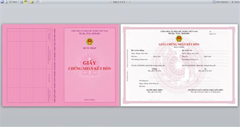 Thủ tục đăng ký kết hôn mới nhất năm 2020, Làm giấy kết hôn