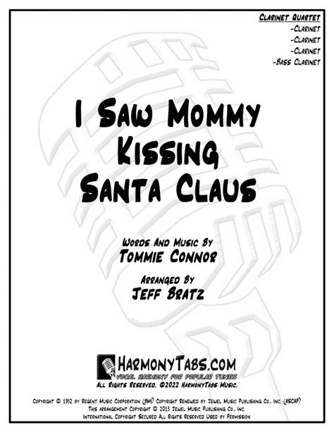 I Saw Mommy Kissing Santa Claus Arr Jeff Bratz Sheet Music Tommie Connor Woodwind Ensemble