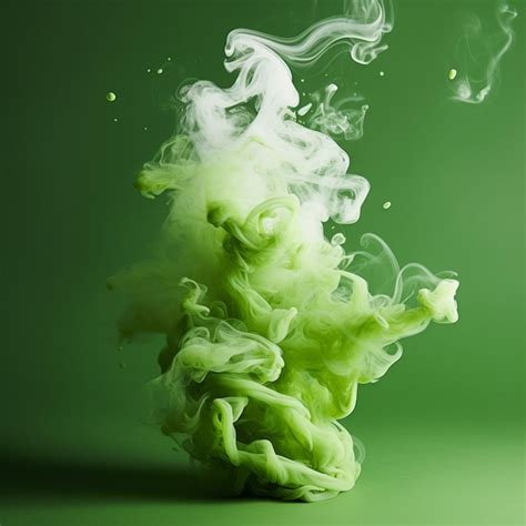 Premium Photo Green And White Smoke
