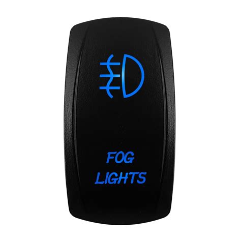 X Rocker Switch Logo Fog Lights Pattern Car Boat Blue Led Pin