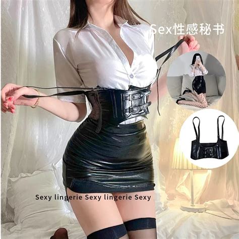 Sexy Lingerie Nightclub Secretary Uniform Role Play Porno Girdle Slim Teacher Costume Cosplay