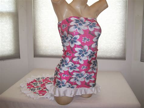 New Stripper Exotic Dancer Hot Pink Floral Long Ruffle Salsa Dress S M Etsy