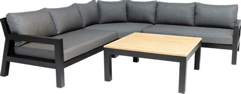 Loungeset Salvador Tierra Outdoor Zwart Grijs X Cm Bol