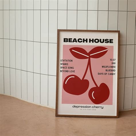 Vintage Beach House Depression Cherry Album Poster Beach Etsy