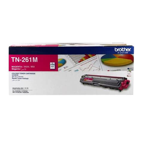 Toner หมึกสำหรับเครื่องพิมพ์ Brother Tn 261m Magenta