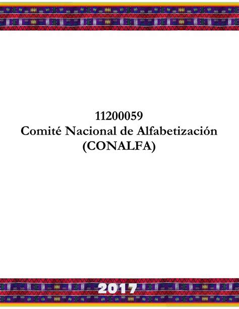 PDF 11200059 Comité Nacional de Alfabetización CONALFA Al Comité