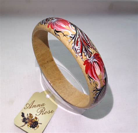 Деревянный Браслет на Руку Ручной Работы "Тюльпанчики" — Купить ...