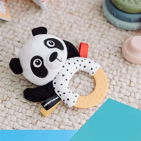 Grzechotka Sensoryczna Z Gryzakiem Panda BabiesBoo Canpol Babies