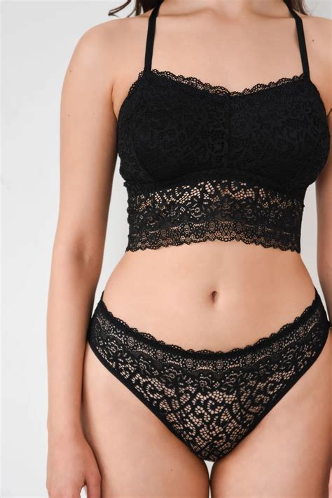 Black Lace Bralette For Bigger Busts Identity Lingerie
