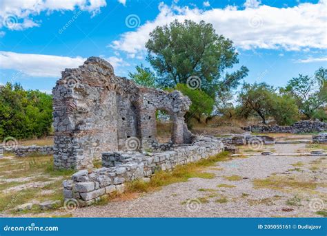 Triconch Palace En El Parque Nacional De Butrint En Albania Imagen De