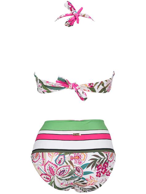 Bikini Donna Pierre Mantoux Reversibile Fantasia Floreale Albos Underwear Shop Online Intimo