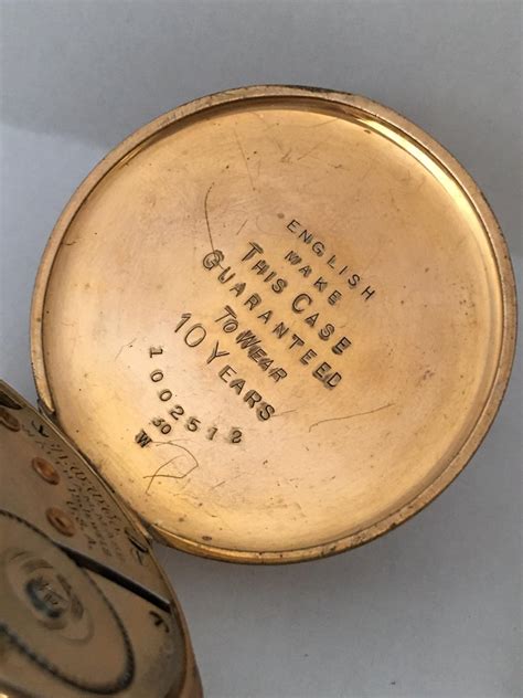 Antique Gold Plated Dennison Case Waltham Usa Hand Winding Pocket