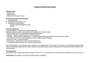 Quantitative Forschungsmethoden Zusammenfassung Quantitative