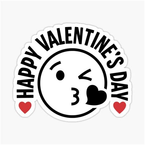 "Happy Valentine's Day - EMOJI" Sticker for Sale by Morbidinvestor ...