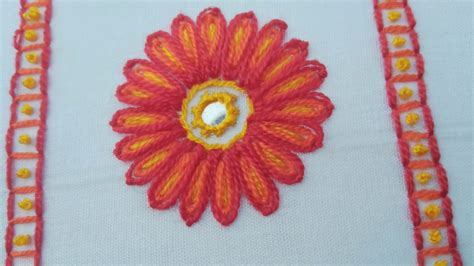 Hand Embroidery How To Make Daisy Phulkari Phulkari Embroidery