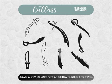 Cutlass Svg Bundle Svg Files For Cricut Sword Svg Pirate Etsy