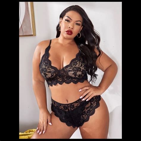 SHEIN Intimates Sleepwear New Shein Floral Lace Lingerie Set Poshmark