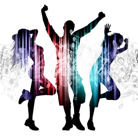 Free Vector | People dancing silhouettes