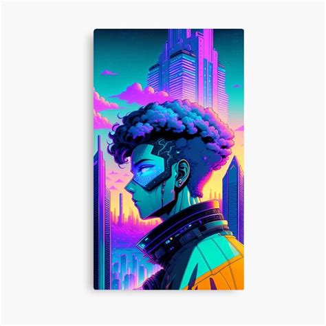 "Aesthetic Anime Vaporwave Retro" Canvas Print for Sale by ...