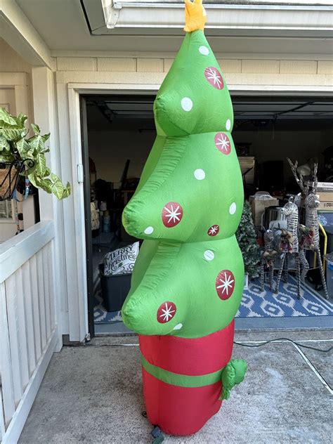 Gemma Inflatable Air Lighted 8 FT Christmas Tree Lawn Yard Art For Sale