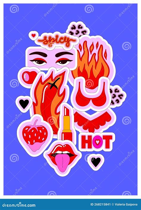 Sexy Lips With Hot Chili Pepper In Open Mouth Cartoon Vector Cartoondealer