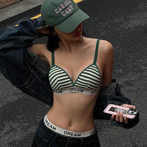 Sexy Lingerie Women European American Small Breasts Gathering Wireless Triangle Cup Thin Bra