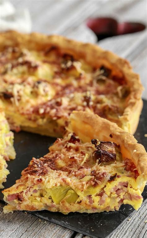 Recette Tarte aux poireaux et au gruyère 750g Recette Tarte