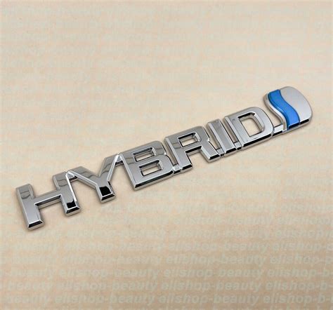 Pc Chrome Fender Hybrid Letter Emblem Badge Fit For Toyota