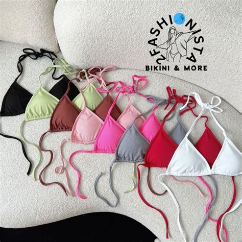 FASHIONISTA HCM Hỏa tốc Áo Bikini mảnh đi biển nhiều màu rực rỡ có mút Đồ bơi hai