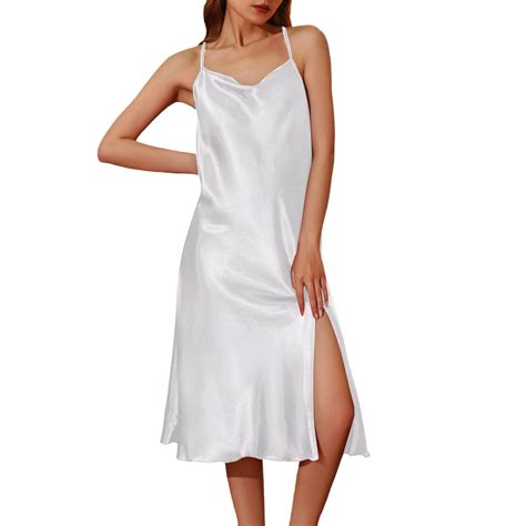 Women Sexy Lingerie Deep V Neck Satin Nightgowns For Women Soft Sexy Pajamas Sexy Nighties For