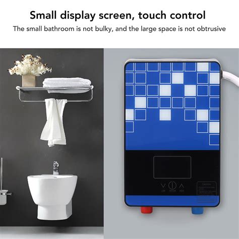 W Instant Electric Tankless Hot Water Heater With Shower Kit Digital Touch Screen Smart