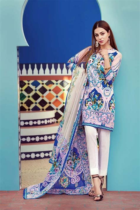 Gul Ahmed Printed Summer Lawn Dresses Collection 2018 2019 18