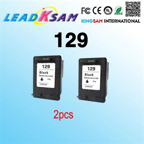 2pcs 129 black ink cartridge compatible for HP 129 C9364HE DeskJet 5940 ...