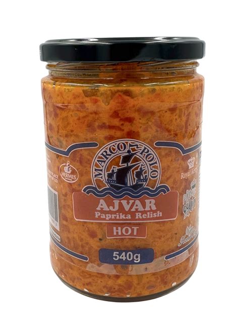 Marco Polo Ajvar Paprika Relish Hot 540g Gourmet Mix