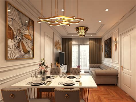 4013 Interior Living Kitchenroom Classic Scene Sketchup Model By Minh