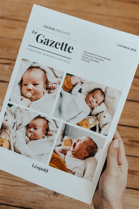 Gazette De Naissance Fizzer Faire Part Naissance Livre De Naissance