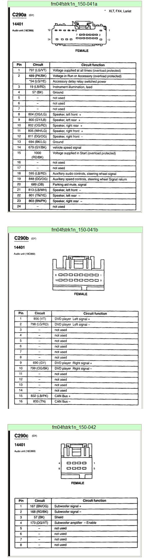 Ford Radio Wiring Harness Connectors