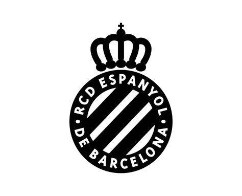 Espanyol Club Logo Symbol Black La Liga Spain Football Abstract Design