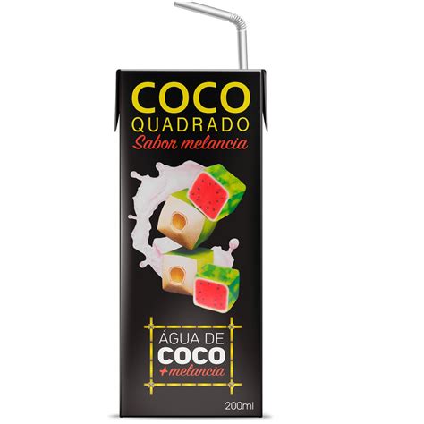 Agua De Coco Quadrado Ml Morango Trimais