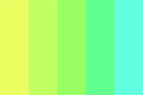 yellow to cyan fade Color Palette