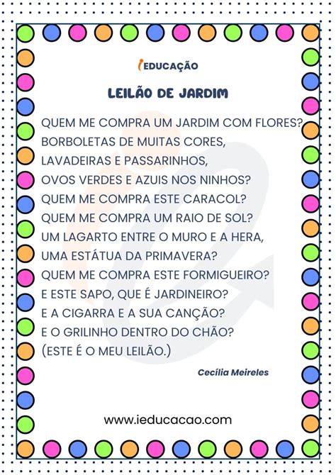 Poemas Infantis Para Imprimir - 8