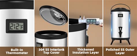 Insulated Beverage Dispenser L Hot Drink Dispenser With Stainless Steel Interior Cold