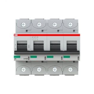 Disjoncteur magnétothermique Abb 4P 50A 36KA 4 modules S120471