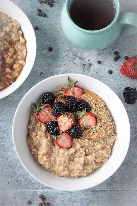 Easy Sweet Creamy Healthy Oatmeal Dairy Free Veggie Inspired