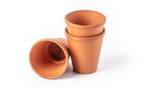 Premium Photo Empty Ceramic Brown Flower Pot